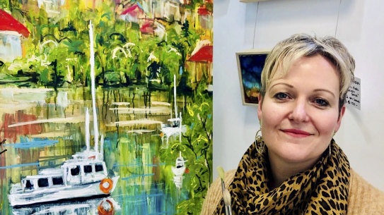 Julie Peadon started her business last year to teach adults and kids fine art. 