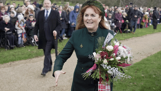 The royal family attending church at Sandringham.