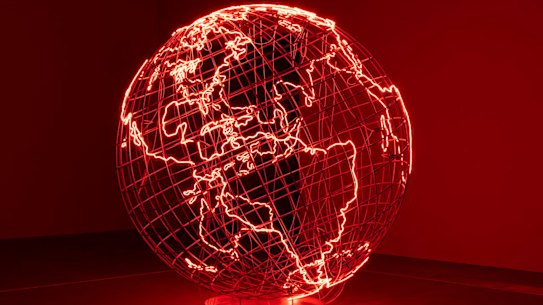 Hot Spot III (2009) by Mona Hatoum.