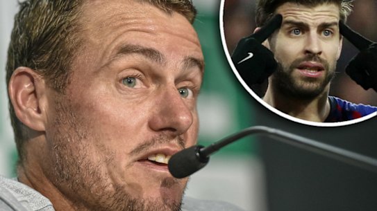 Lleyton Hewitt and Gerard Pique. 