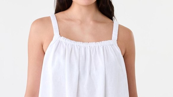 $15 Square Neck Linen-Blend Cami. 