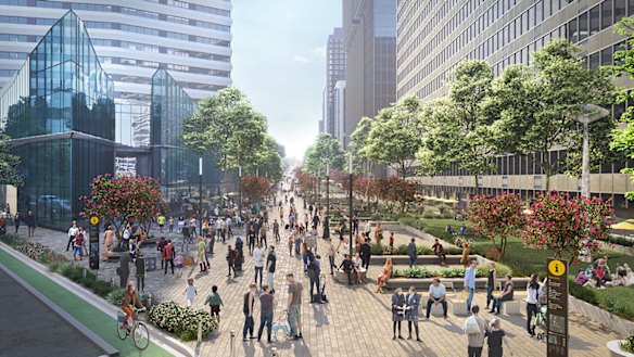 An artist's impression of North Sydney Council's plans for its central business district.