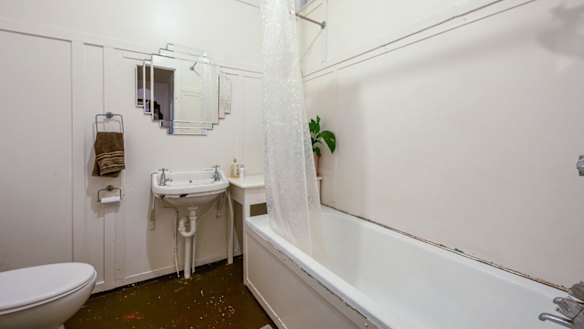 Inside the West End duplex, which the buyers intend to renovate.