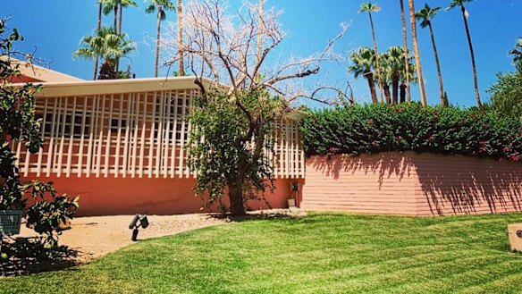 A pink house in Palm Springs.