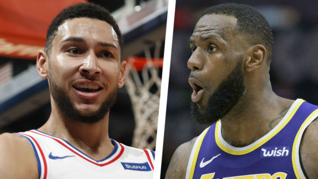 Big time: A showdown between Ben Simmons and LeBron James would be a rare treat for Australian fans.