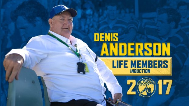 Club favourite: Denis Anderson was given life membership of the Eels in 2017.