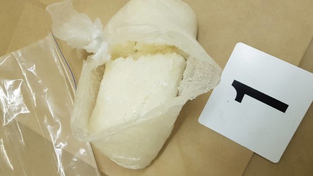 Police seized a kilogram of methamphetamine with a street value at Hobart Airport on Friday after the drug was detected in a man's underpants.