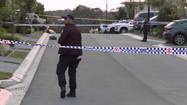 The crime scene where former high-profile Mongols motorcycle gang member Shane Bowden was shot dead.