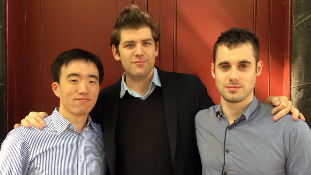Omny Studio co-founders Long Zheng, Ed Hooper and Andrew Armstrong.