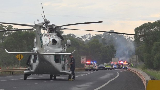 The crash scene near Dubbo.