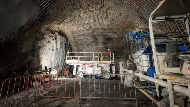 The Cross River Rail site underneath Albert Street in Brisbane.