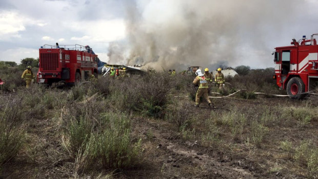 A plane has crashed shortly after take-off in northern Mexico