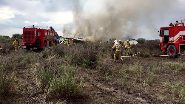 A plane has crashed shortly after take-off in northern Mexico