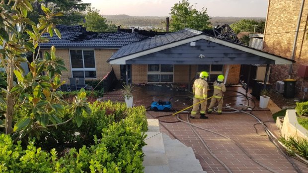 A Campbelltown family lost their home on Thursday after a faulty light in one bedroom sent the property up in flames.