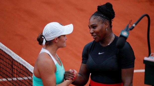 On the move: Australia's Ash Barty and Serena Williams have both risen in the latest rankings.