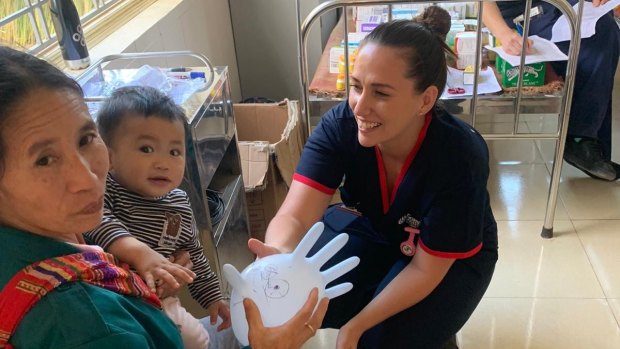 Nurse Renee Flynn in a regional health clinic in northern Vietnam.