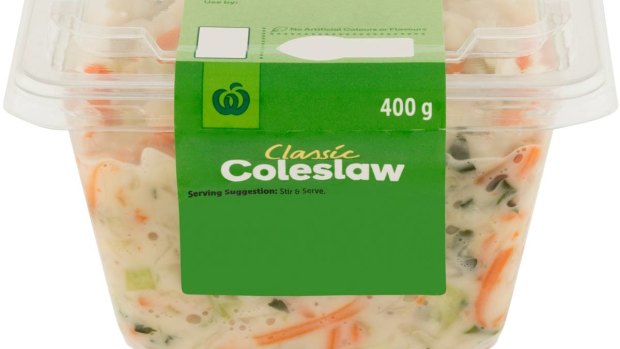 Woolworths has announced a recall of its store-brand coleslaw due to Salmonella fears.