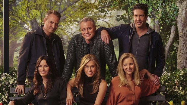 Clockwise from top left: Matthew Perry, Matt LeBlanc, David Schwimmer, Lisa Kudrow, Jennifer Aniston and Courtney Cox.