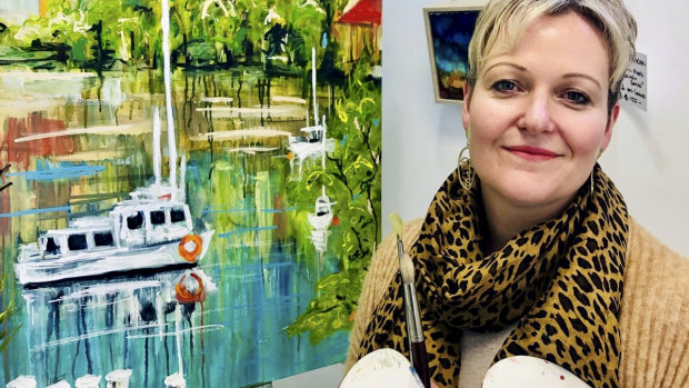 Julie Peadon started her business last year to teach adults and kids fine art. 