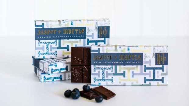 For Handmade's 10th birthday, Jasper + Myrtle handcrafted this exclusive bar, with blueberries, keeping with the market's signature colour of blue.