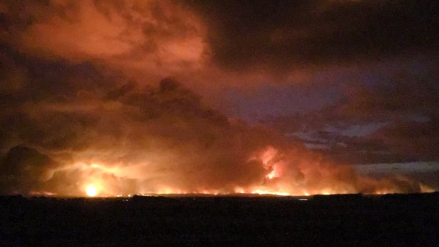 Picture of the Rosedale fire taken from the Princes Highway.