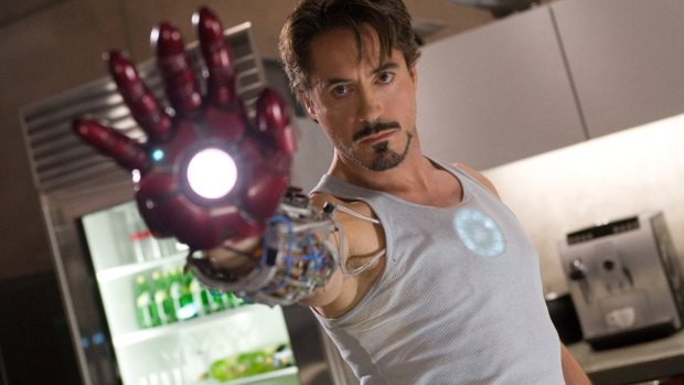 Robert Downey Jr as Iron Man in 2008.