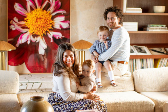 Photographer, stylist and author Kara Rosenlund, husband Timothy O’Brien, and children Alby and Edie.