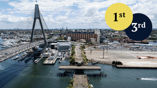 Sydney has voted. Photos of Sydney - Glebe Island Bridge, people using The Greenway, 