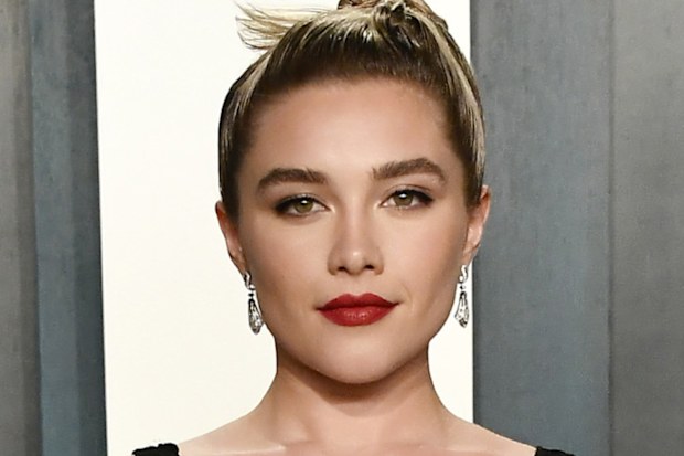 Florence Pugh attends the 2020 Vanity Fair Oscar Party hosted by Radhika Jones at Wallis Annenberg Center for the Performing Arts on February 09, 2020 in Beverly Hills, California. (Photo by Frazer Harrison/Getty Images)