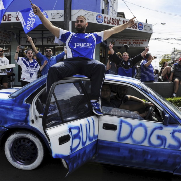 Canterbury fans were out in force before the 2012 grand final.