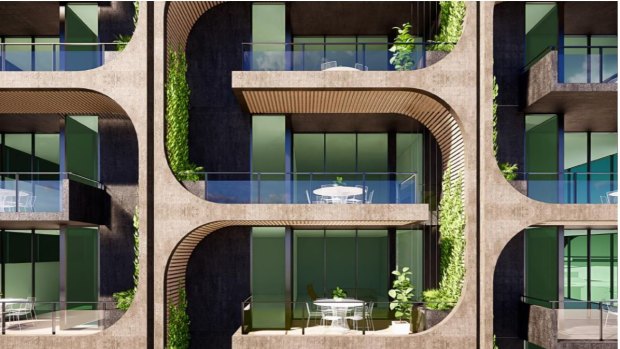 Aria Property Group have proposed creating a building with a "breathing green facade".