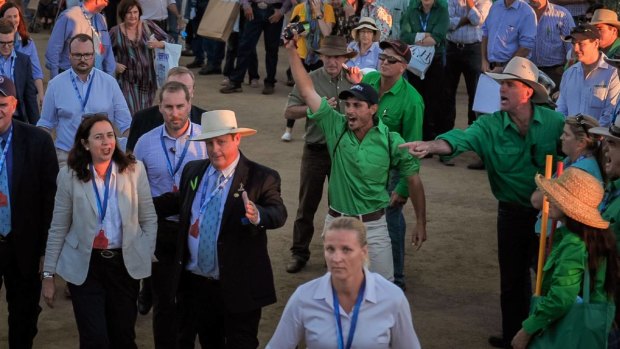 Premier Annastacia Palaszczuk was met with a less-than-warm welcome at Beef 2018 in Rockhampton last week.