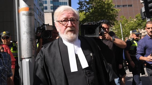 Robert Richter, QC, leaves County Court on Wednesday. 