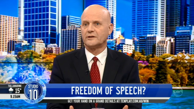 David Leyonhjelm on Studio 10 on Wednesday morning.