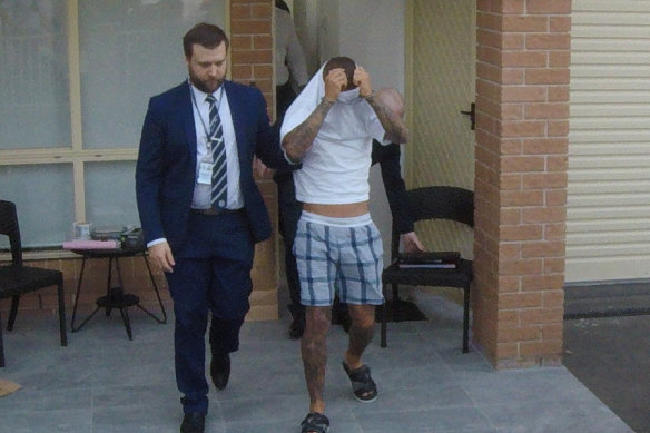 A man is arrested at a home in Canley Vale on Monday and will face court over his alleged role in the killing of crime figure Alen Moradian.
