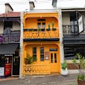 The vibrant facade of new Venezuelan restaurant TQM.