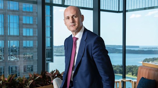 QBE Ceo Pat Regan - leaves the corner office after being cornered by the board