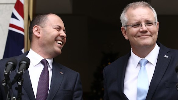 Prime Minister Scott Morrison and Treasurer Josh Frydenberg.