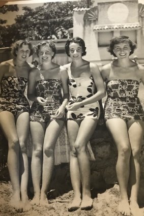 Nola on holidays during her younger days (second from the right).