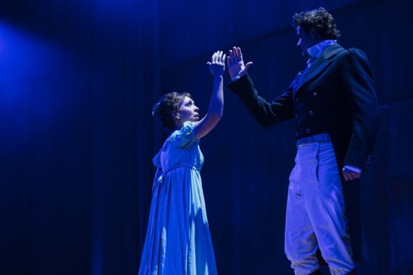 Maddison Burridge (Elizabeth) and Andrew Hearle (Darcy) play the central characters in the classic story of changing your manners and your mind.