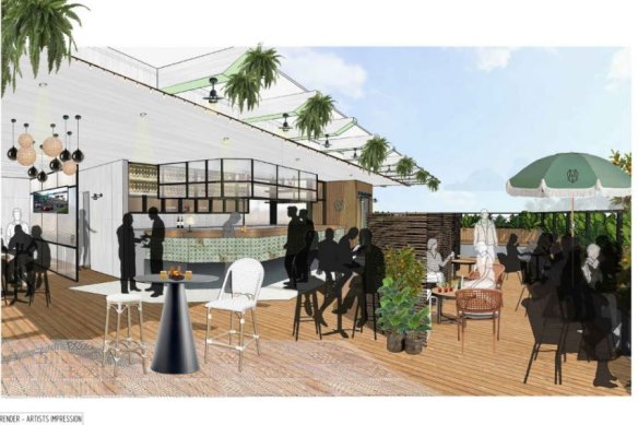 An artist’s impression of the proposed Middle Park Hotel rooftop redevelopment. 