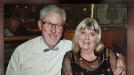 Australian couple Carole and Peter Burke from Port Macquarie are stranded on the Zandaam cruise ship.