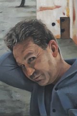 Salon des Refuses finalist Steve Lopes’ portrait of Brad Hammond, the director of Orange Regional Gallery.