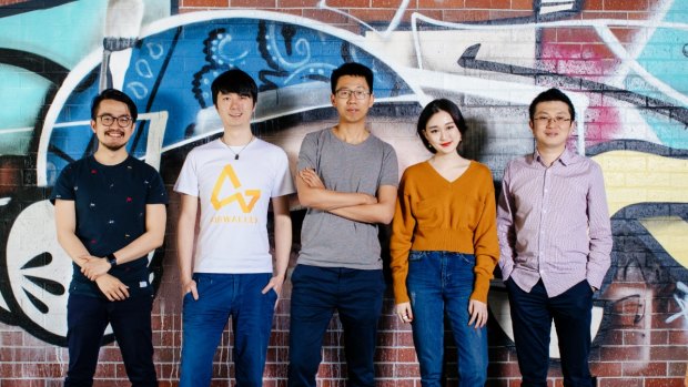 The founding team of AirWallex (from left): Max Li, Xijing Dai, Jack Zhang, Lucy Liu and Ki-lok Wong.