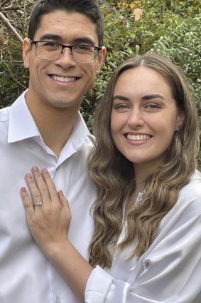 Newly engaged Ezra Holt and Sarah McDonald are looking forward to being back in each other’s arms on February 5. 