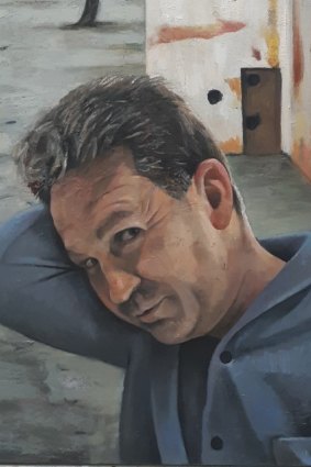 Salon des Refuses finalist Steve Lopes’ portrait of Brad Hammond, the director of Orange Regional Gallery.