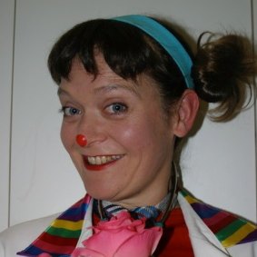The author during her time as a clown doctor.