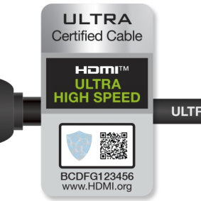Officially certified HDMI 2.1 cables will have this label.
