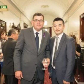 Marty Mei and Victorian Premier Daniel Andrews