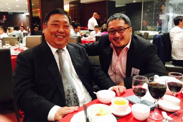 Former NSW Labor MP Ernest Wong and Jonathan Yee (right) in March 2015.